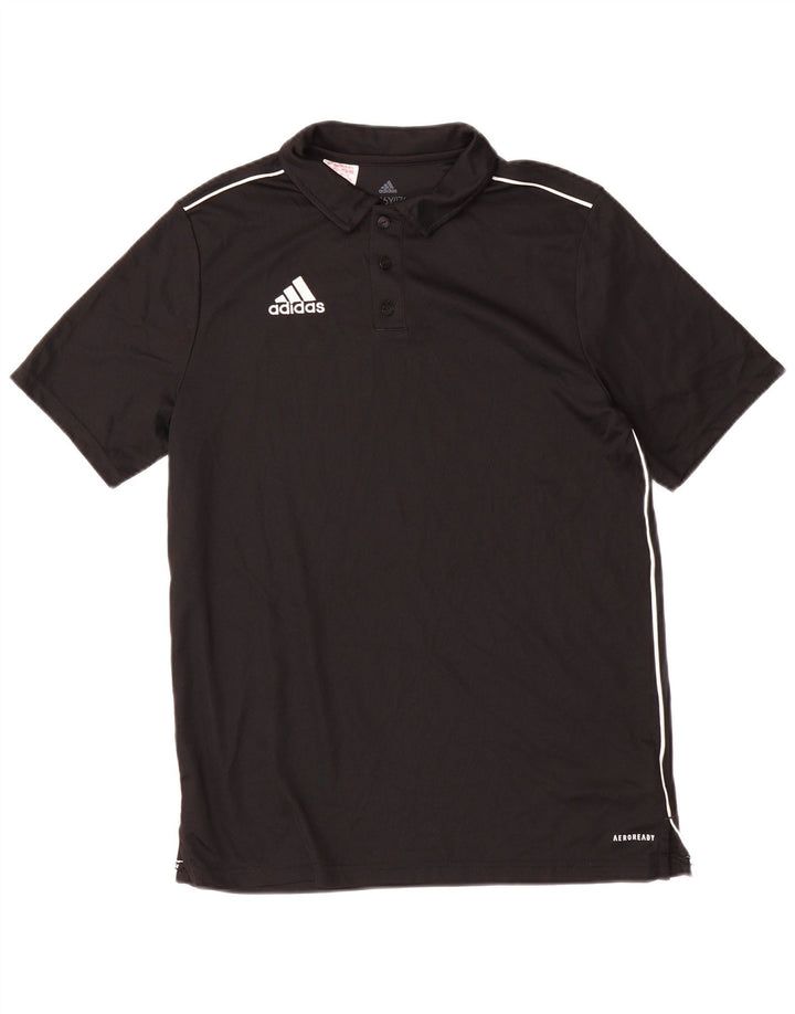 Chłopięca koszulka polo ADIDAS Aeroready 15-16 lat, czarna, poliester