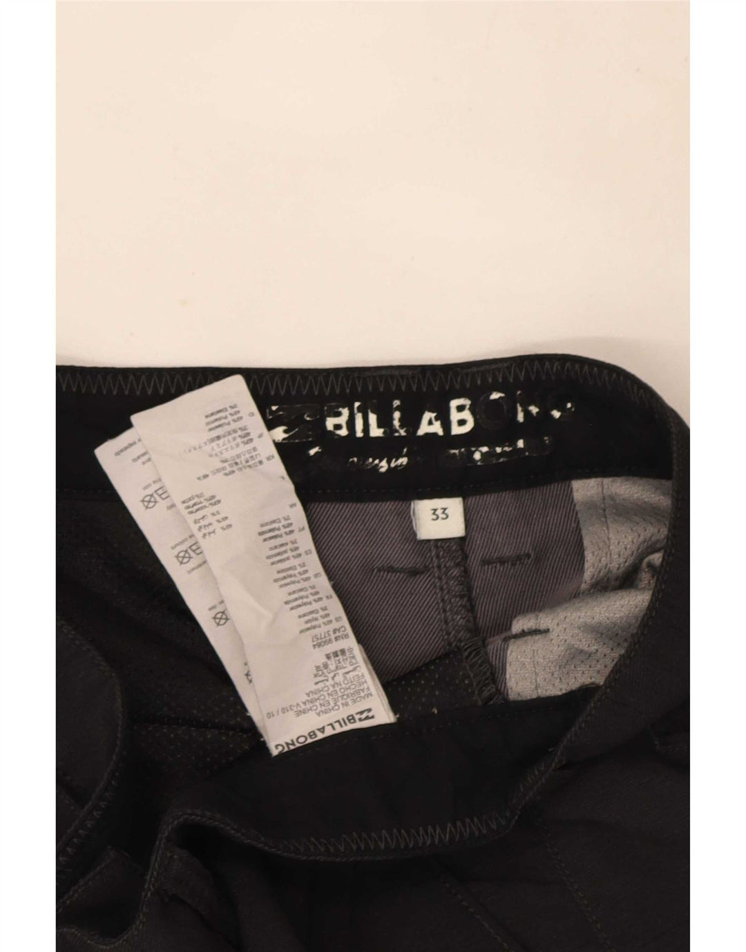 Męskie spodenki Chino Billabong W33, duże, czarne, poliestrowe
