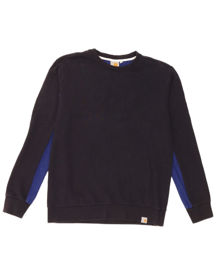 Sweter męski Carhartt, średni granatowy, bawełniany blok kolorów