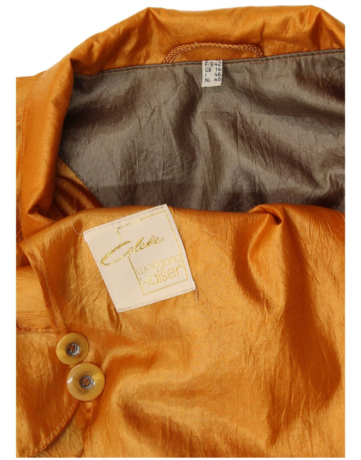 COLETTE WOLFGANG KAISER Damski płaszcz oversize UK 14, duży, złoty