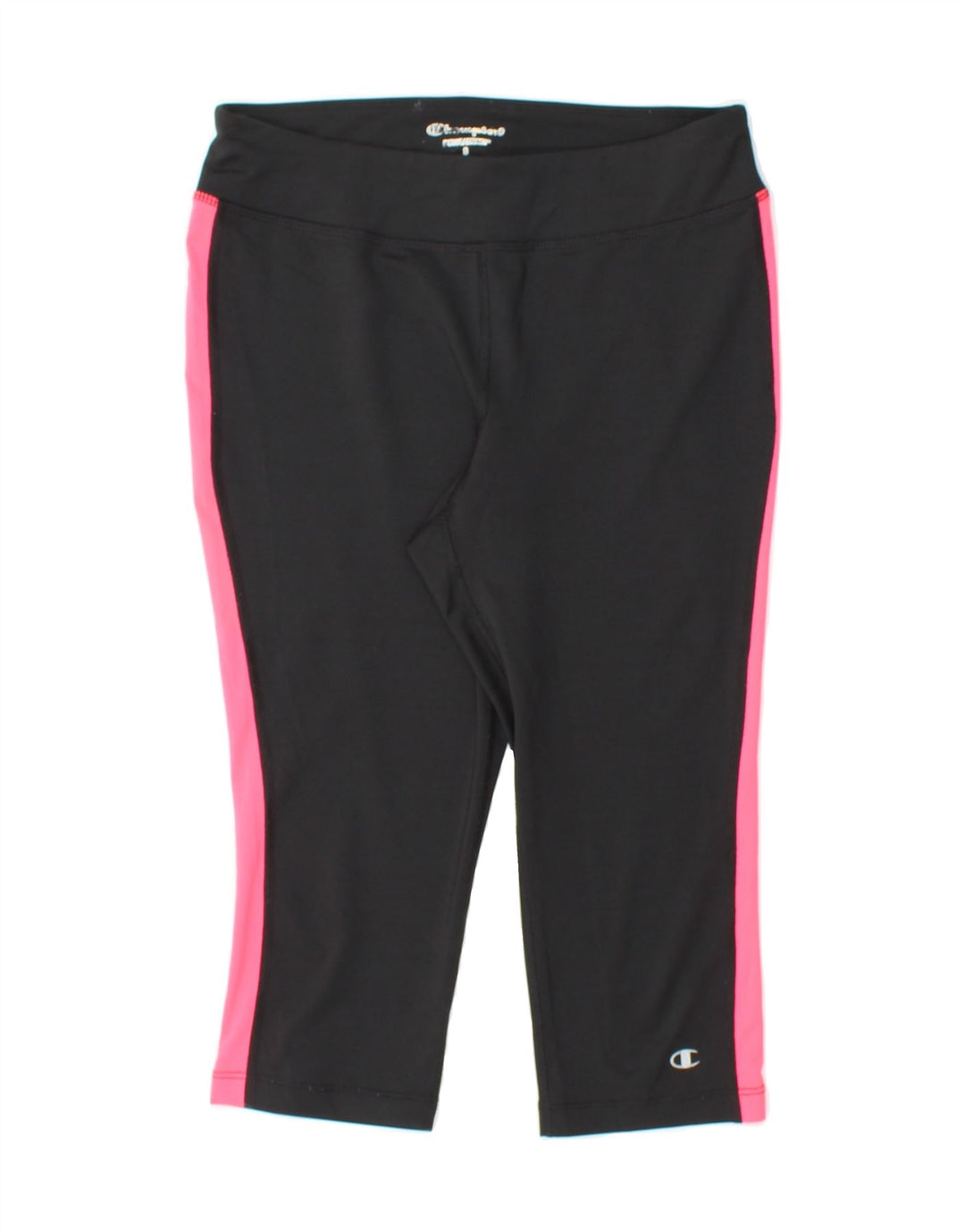 CHAMPION Womens Capri Leggings UK 8 Small  Black Colourblock Vintage Champion and Second-Hand Champion from Messina Hembry 