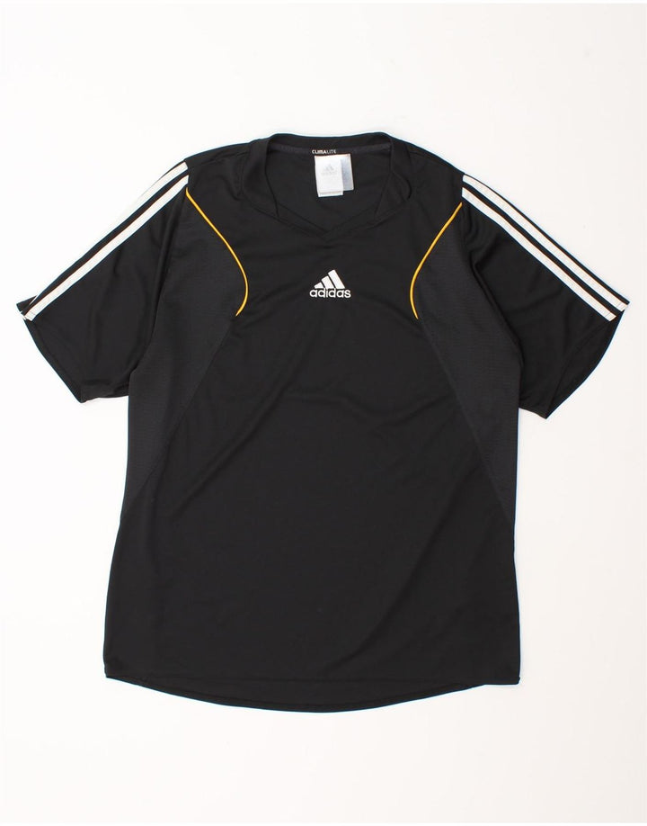 Adidas Męski T-shirt Top Duży Czarny Poliester