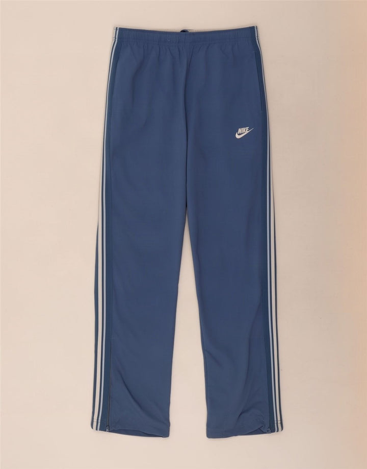 Męskie spodnie dresowe Nike w kolorze średniego niebieskiego nylonu w paski