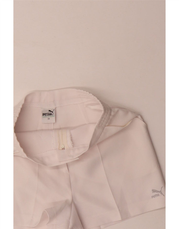 Damskie spodenki chino Puma z wysokim stanem EU 38 Medium W26, biały poliester