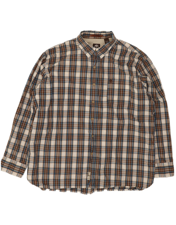 Koszula męska Timberland 2XL, bawełniana brązowa krata