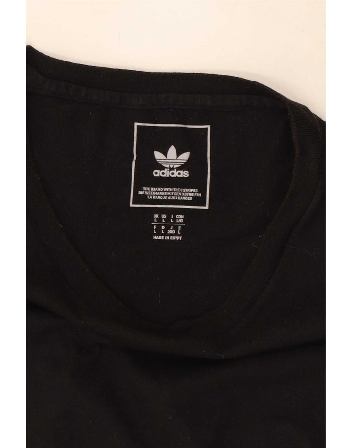 Adidas Męski T-shirt Top Duży Czarny