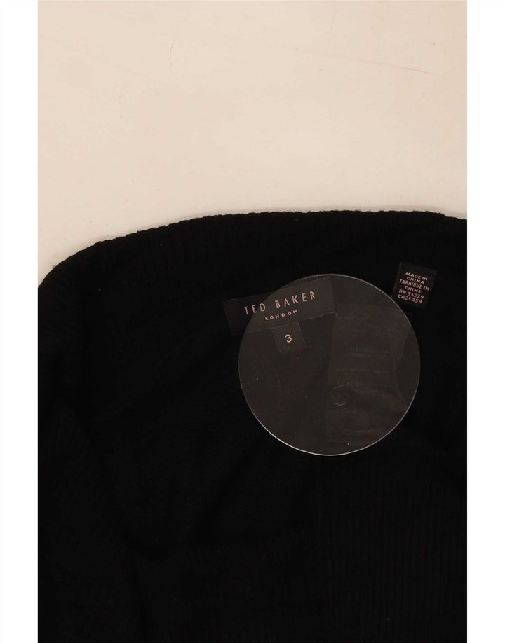 Damski sweter z golfem Ted Baker, rozmiar 3, średnia czarna wiskoza