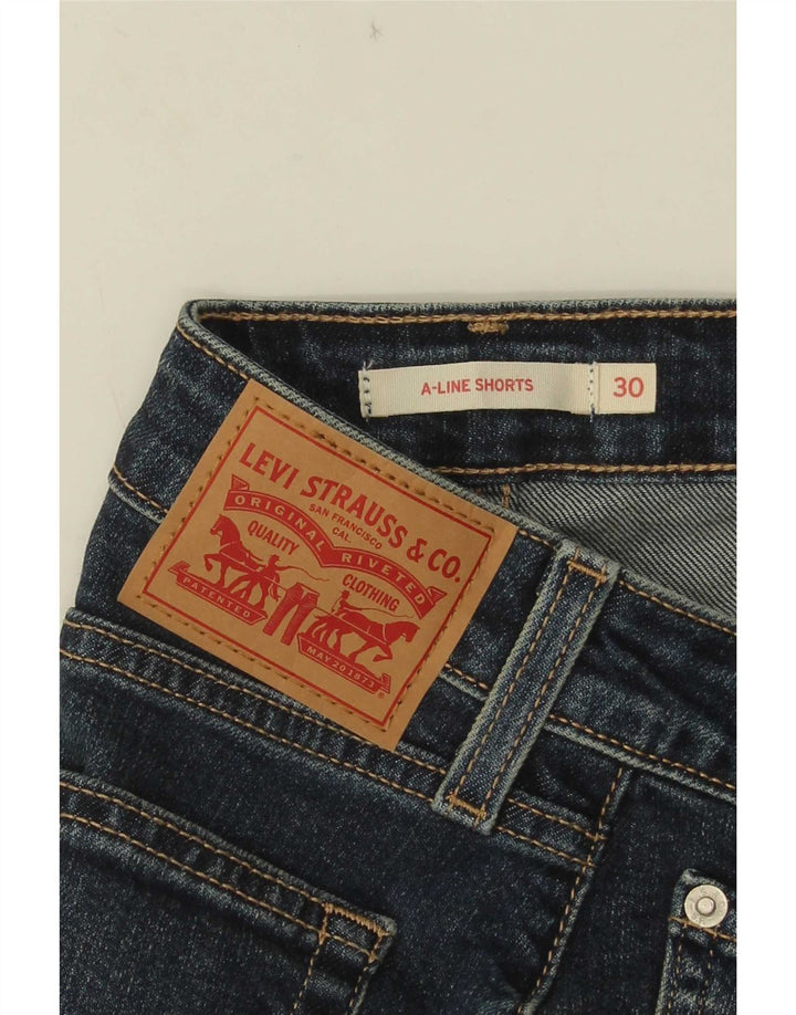 Damskie spodenki jeansowe Levi's W30 Średni niebieski, bawełniany