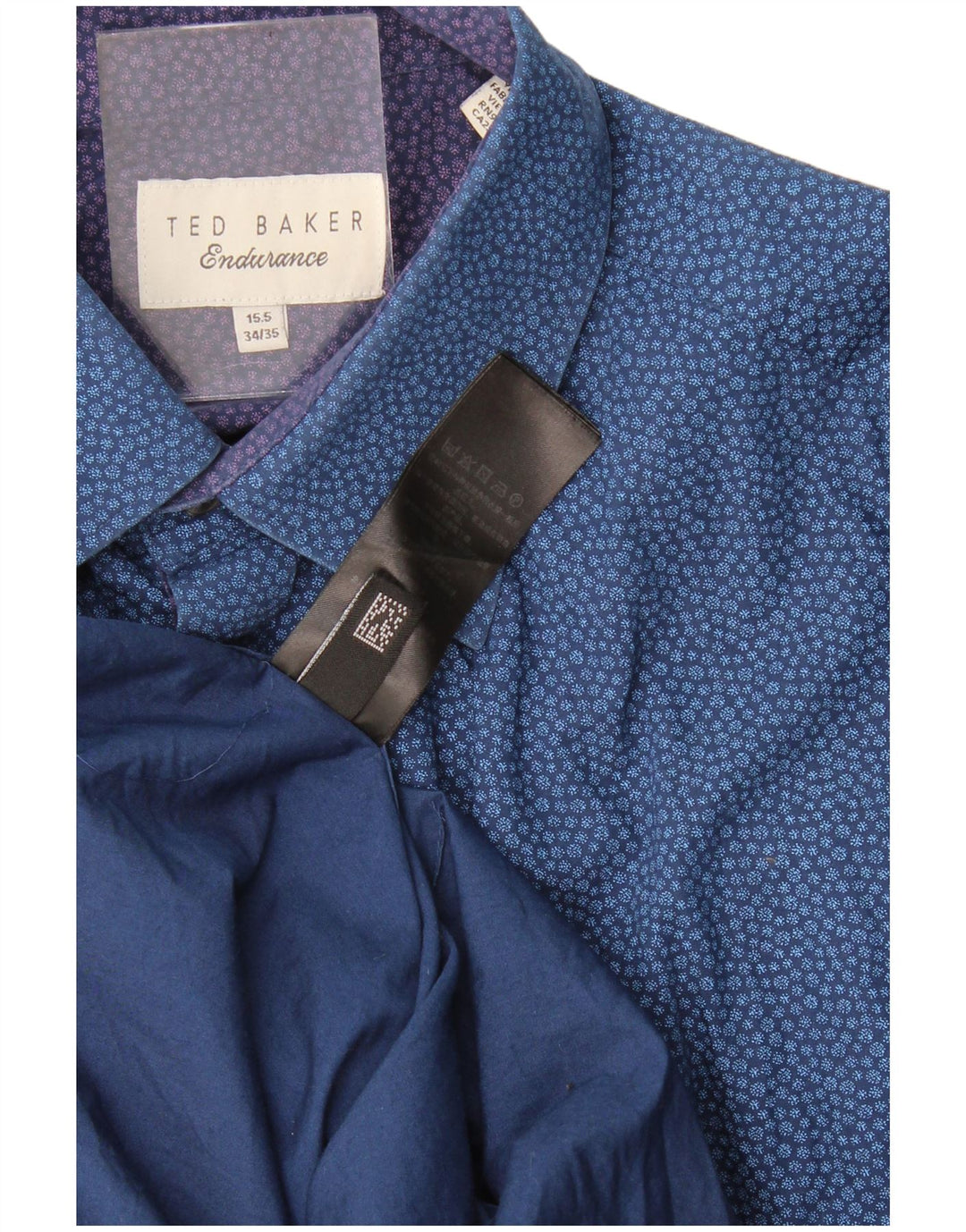 Koszula męska Ted Baker w abstrakcyjny wzór, rozmiar 15 1/2, średni granat