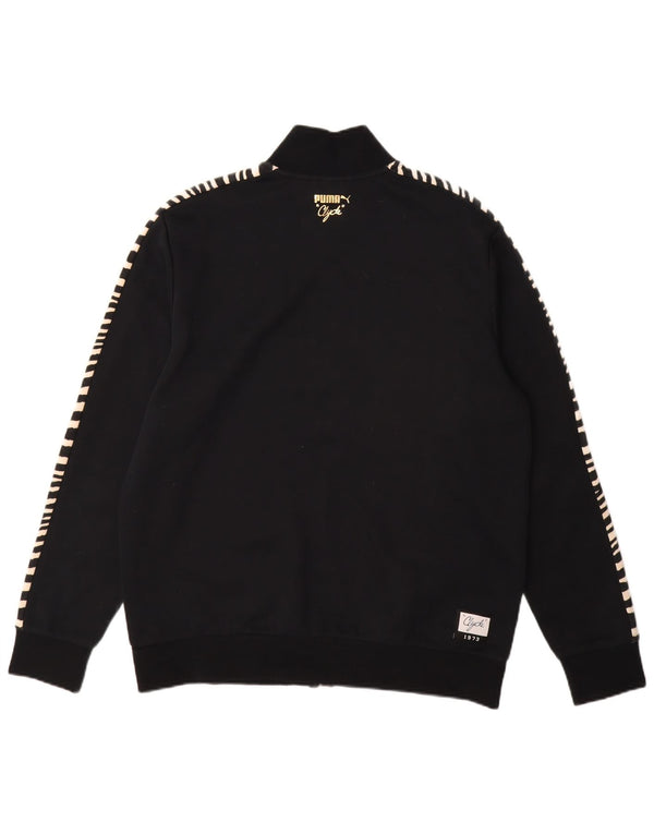 Męska kurtka dresowa PUMA Clyde, duża, czarna, poliestrowa z nadrukiem zwierzęcym