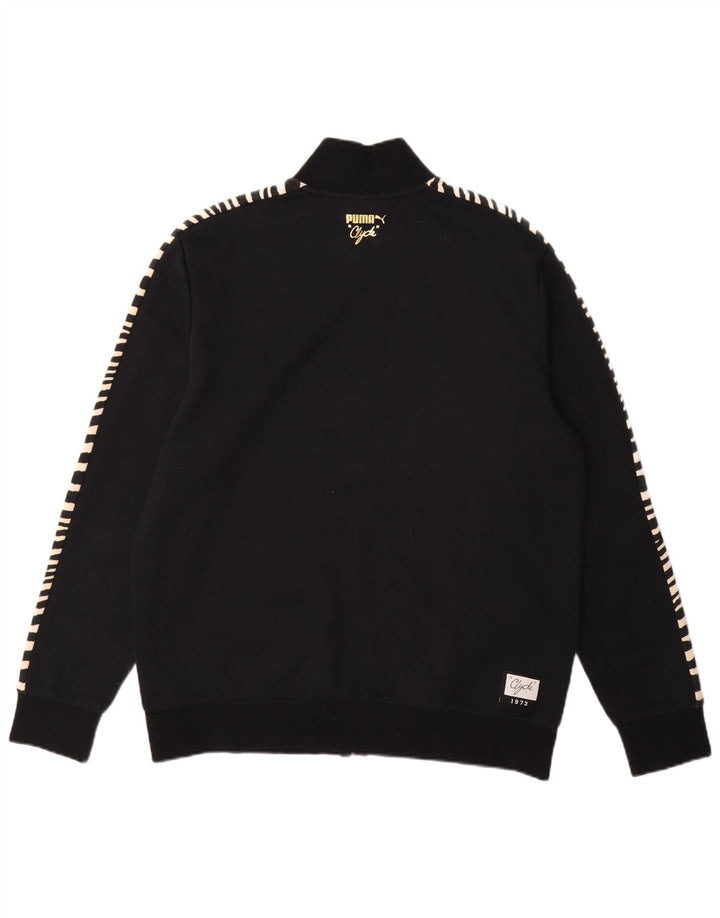 Męska kurtka dresowa PUMA Clyde, duża, czarna, poliestrowa z nadrukiem zwierzęcym