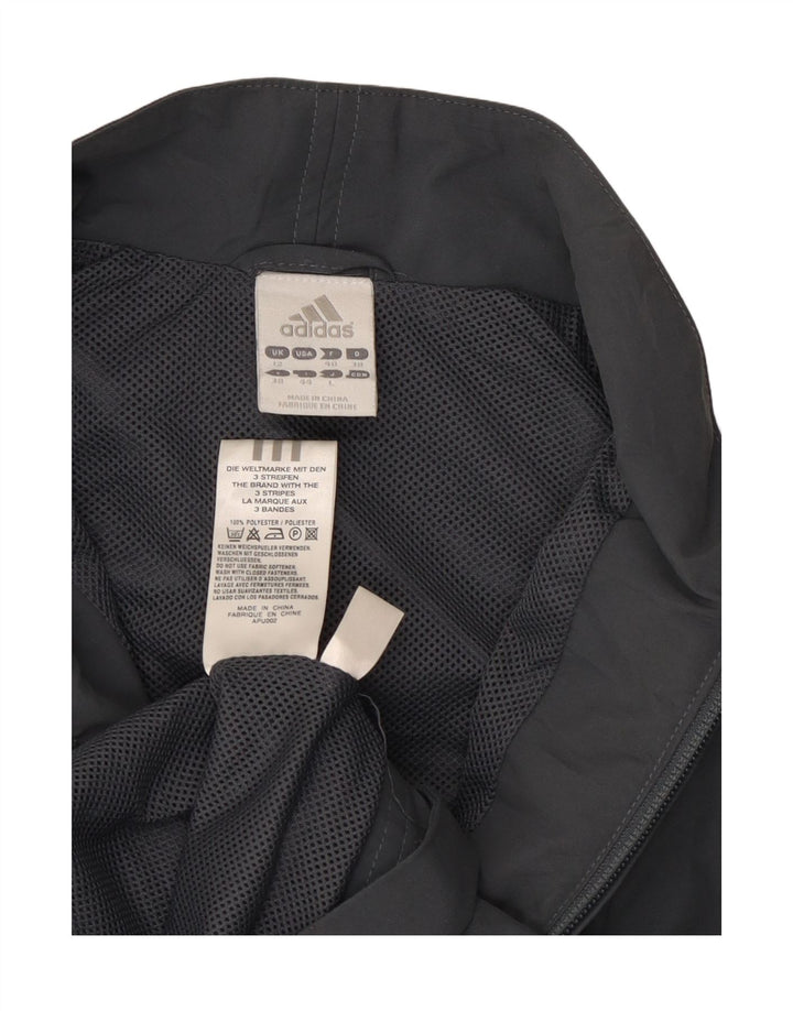 Damska bluza dresowa bez rękawów Adidas UK 12 Średni szary poliester