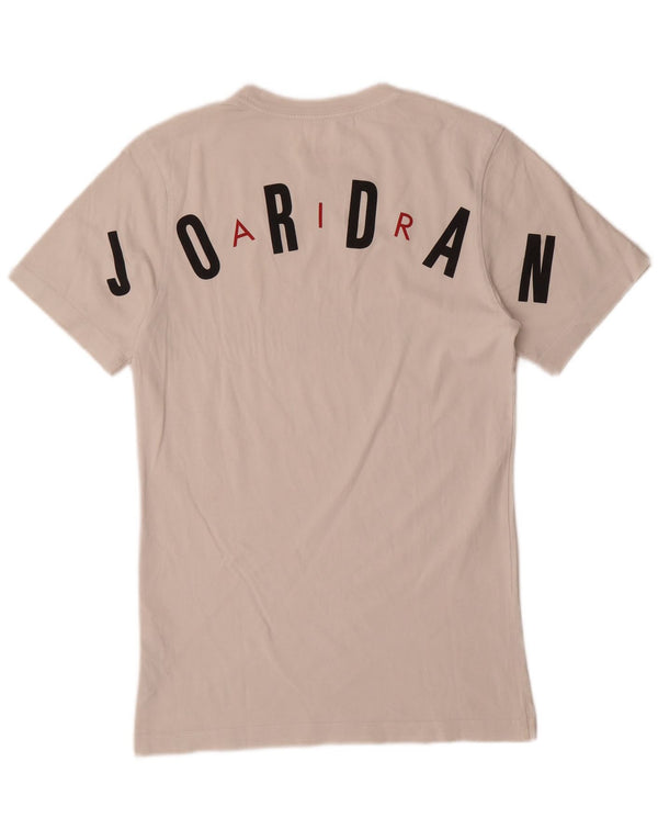 Męski T-shirt z grafiką Jordan, top XS, biała bawełna