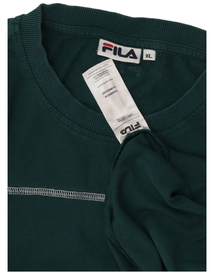 T-shirt męski Fila Top XL, zielony, bawełniany