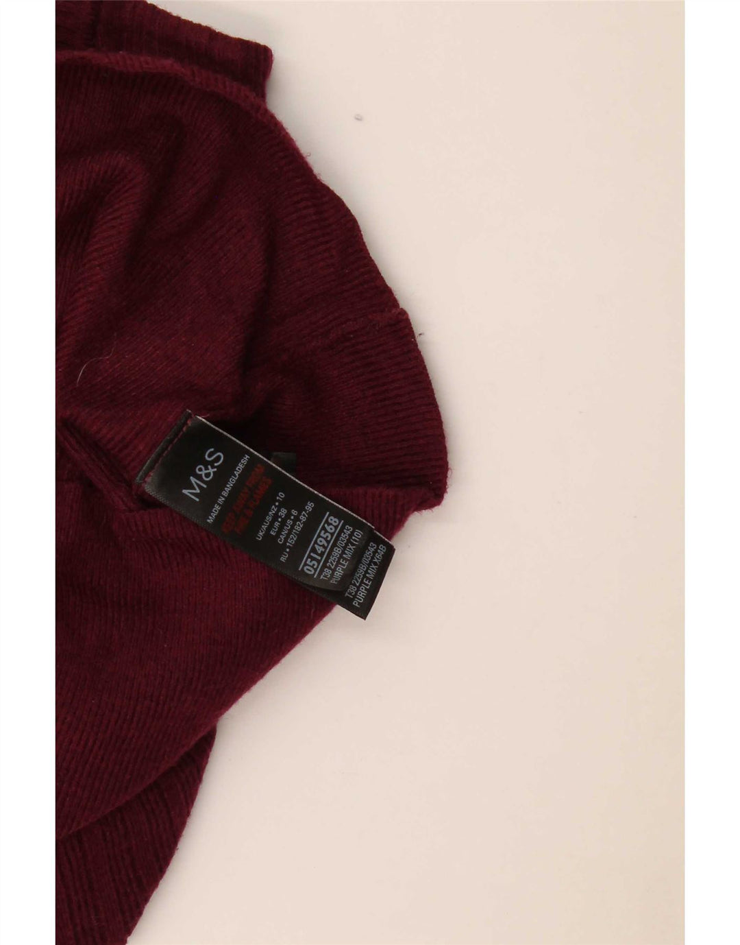 Marks & Spencer Damski sweter z golfem UK 10, mały fiolet