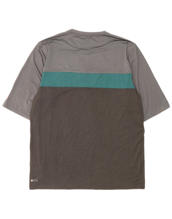 T-shirt męski RIP CURL Top 2XL Szary poliester z blokami kolorów