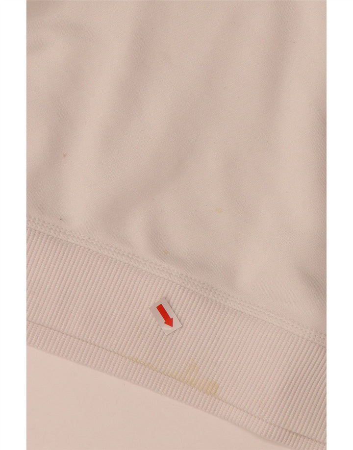 Męski sweter ADIDAS Climalite, duży, biały poliester z blokami kolorów