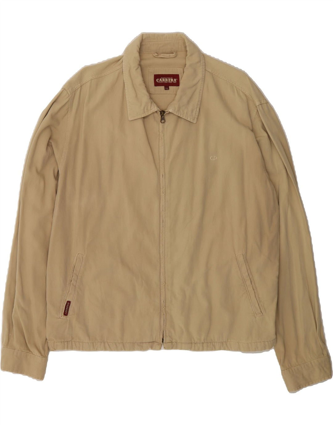 CARRERA Mens Bomber Jacket UK 42 XL Beige Cotton Vintage Carrera and Second-Hand Carrera from Messina Hembry 