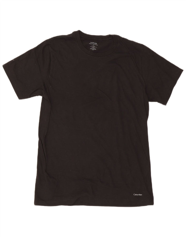 T-shirt męski Calvin Klein, średni czarny, bawełniany