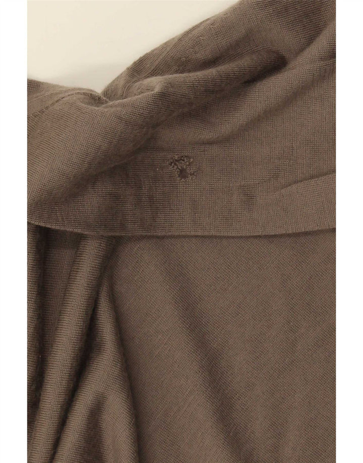 Męski sweter zapinany na zamek Massimo Dutti 2XL Brązowa wełna
