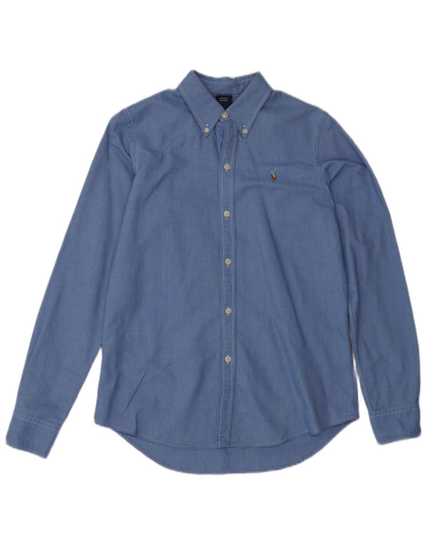 Damska koszula slim fit Ralph Lauren US 6, średnia niebieska, bawełniana