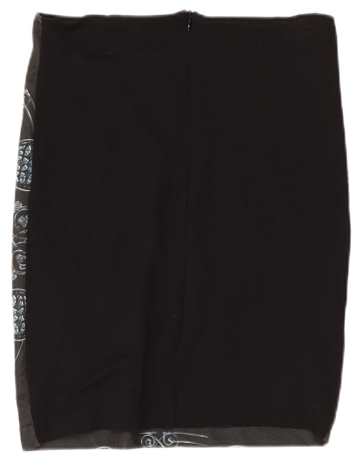 Desigual damska spódnica ołówkowa średnia W30 granatowa paisley