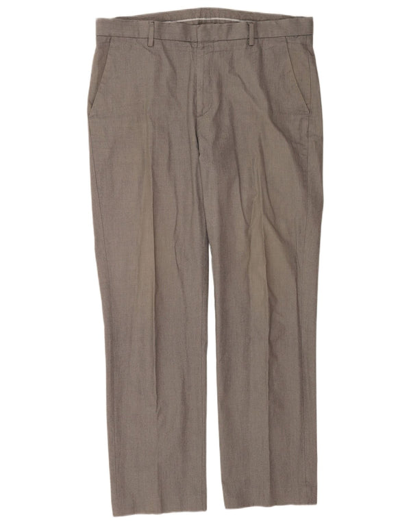 Męskie spodnie chino Calvin Klein Slim Fit W36 L32 Szara bawełna