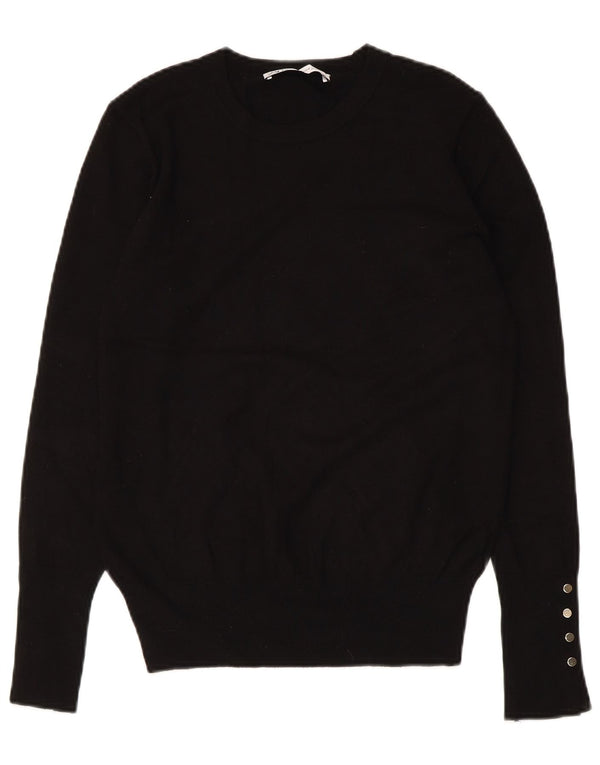 Damski sweter ZARA z dekoltem w łódkę UK 12 Średni czarny wiskoza