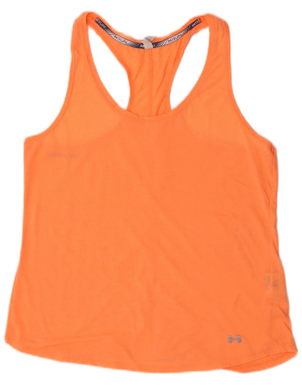 Under Armour Womens Heat Gear Vest Top UK 18 XL Orange Polyester