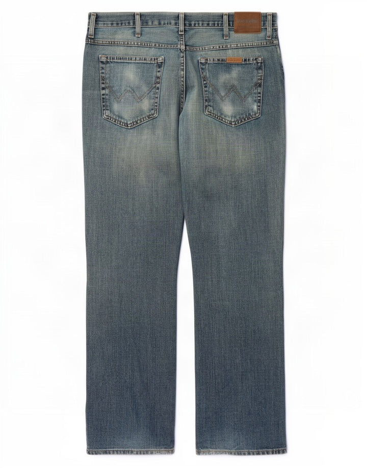 Męskie jeansy Bootcut Wrangler W38 L34, niebieskie, bawełniane