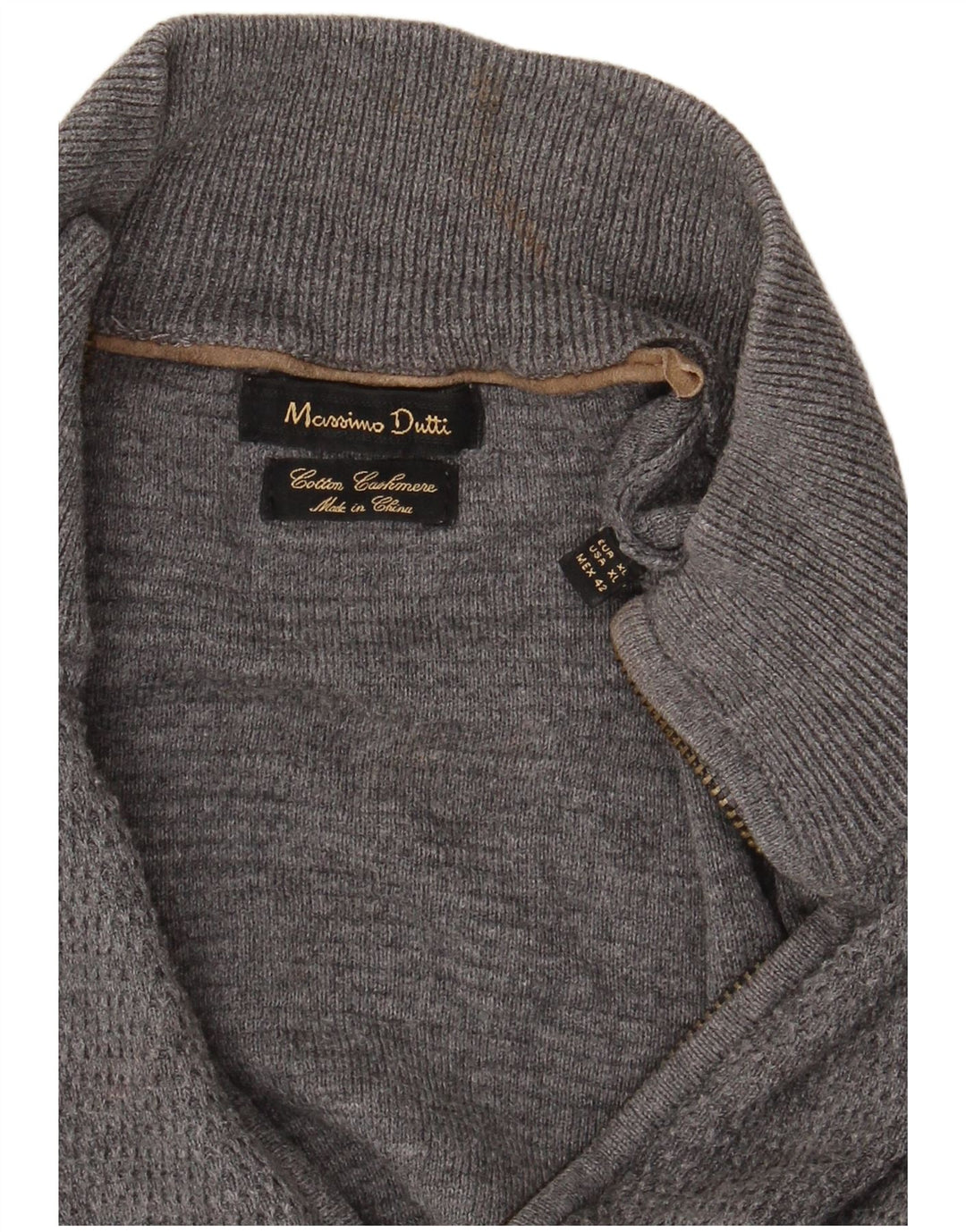 Męski sweter rozpinany Massimo Dutti z pełnym zamkiem XL, szary
