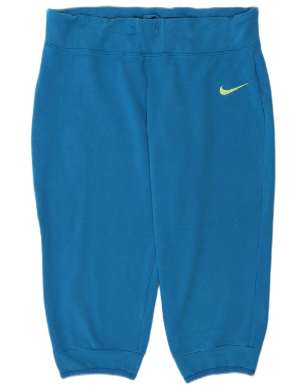 Damskie spodnie dresowe Nike Dri Fit Capri Joggers US 12/14, duże niebieskie