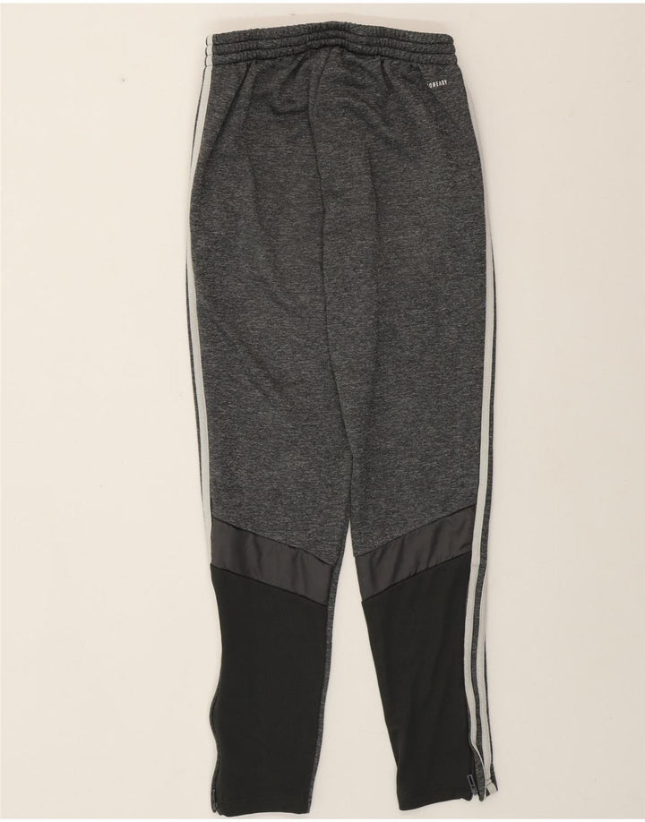 Damskie spodnie dresowe ADIDAS Aeroready UK 8, małe, szare, z blokami kolorów