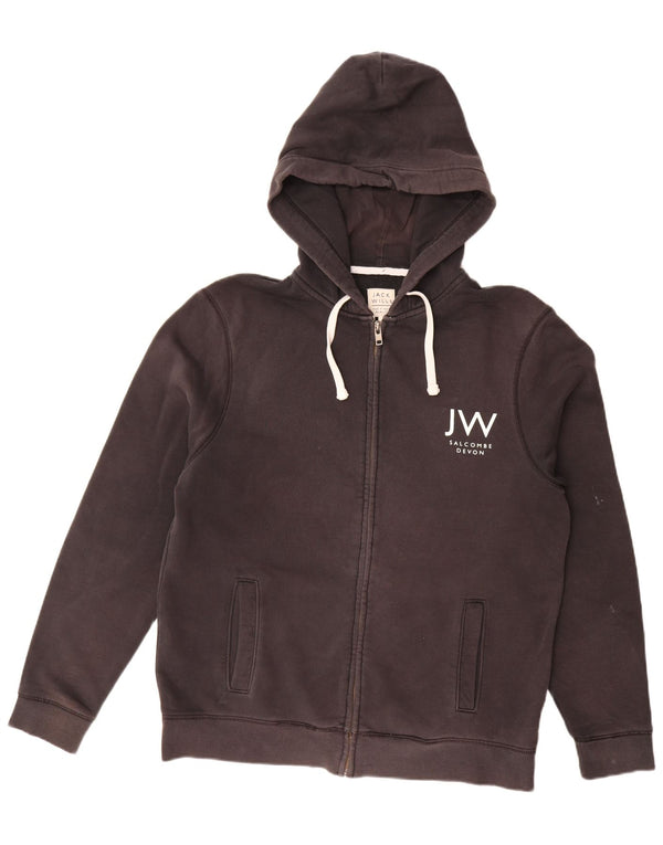 Jack Wills Męski sweter z kapturem i zamkiem Salcombe Devon XL, czarny, bawełniany