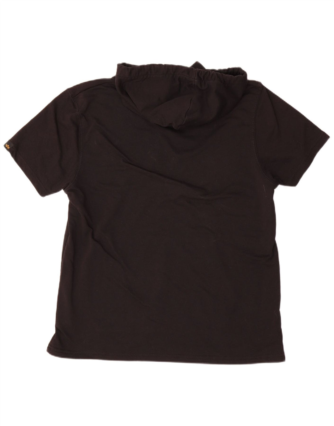 Męski sweter z kapturem i krótkim rękawem ALPHA INDUSTRIES XL, czarny, bawełniany