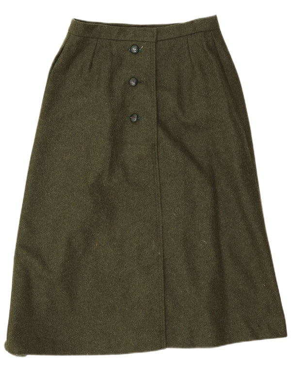 Vintage damska spódnica w kształcie litery A W26 Small Khaki