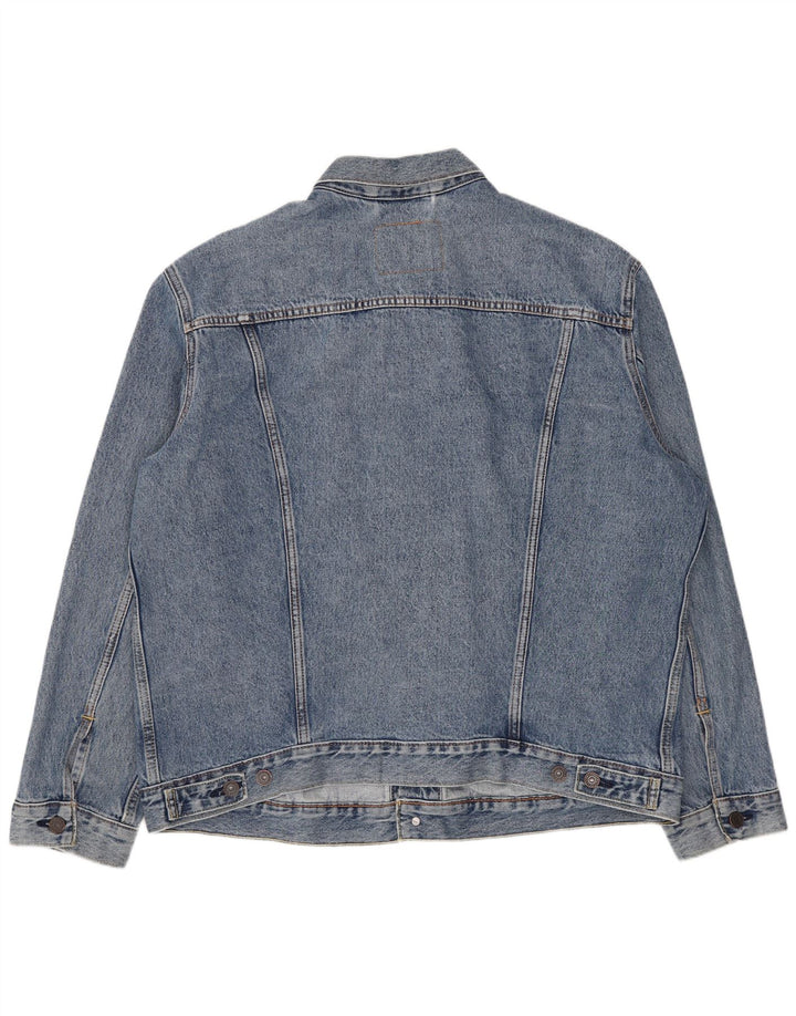 Męska kurtka dżinsowa Levi's UK 42 XL, niebieska, bawełniana