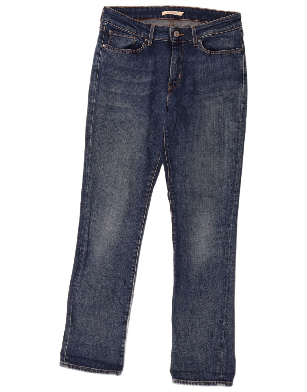 Damskie jeansy Levi's 714 Straight W30 L30 Niebieskie bawełniane