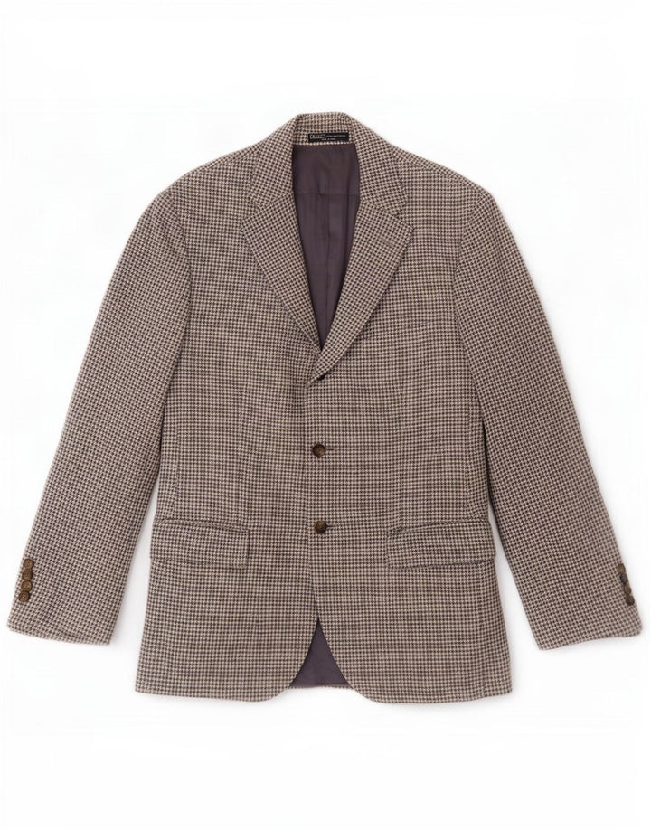Polo Ralph Lauren Męska marynarka zapinana na 3 guziki UK 40 Medium Blue Houndstooth
