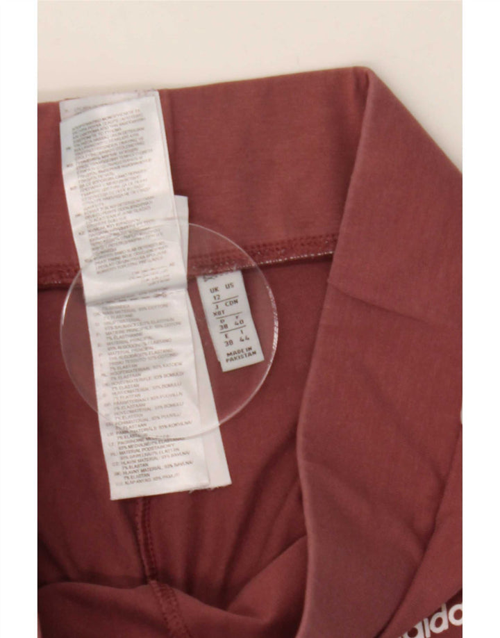 Legginsy damskie Adidas UK 12 Średni bordowy bawełniany