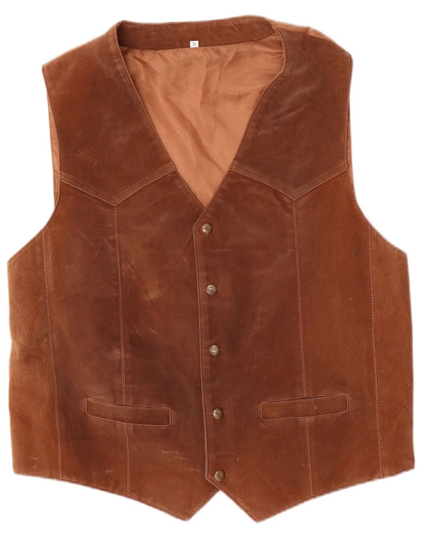 Zamszowa kamizelka męska Vintage 2XL brązowa