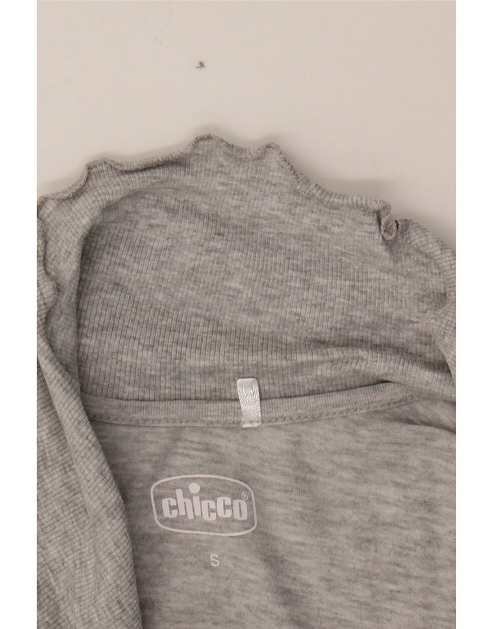 CHICCO Womens Wrap Cardigan Sweater UK 10 Small Grey Cotton Vintage Chicco and Second-Hand Chicco from Messina Hembry 