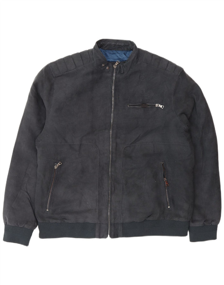 Męska kurtka bomber Marks & Spencer UK 42 XL, granatowa, poliester