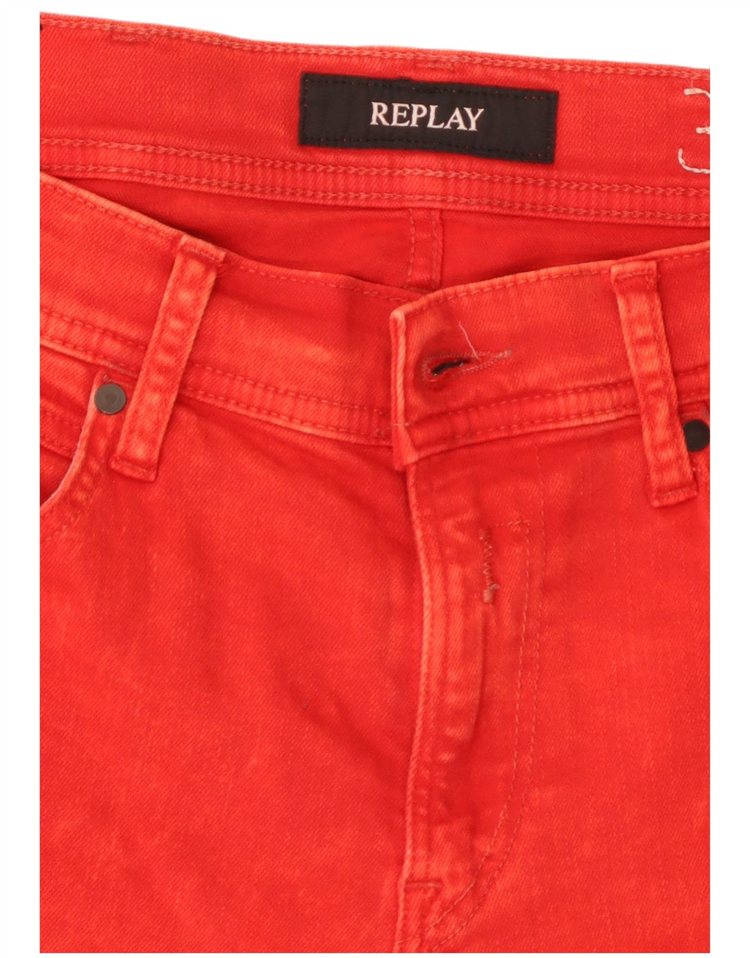 Męskie jeansy Skinny REPLAY W30 L32 Czerwone bawełniane