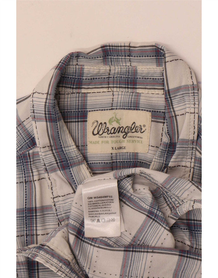 Koszula męska Wrangler XL, bawełniana, granatowa w kratkę