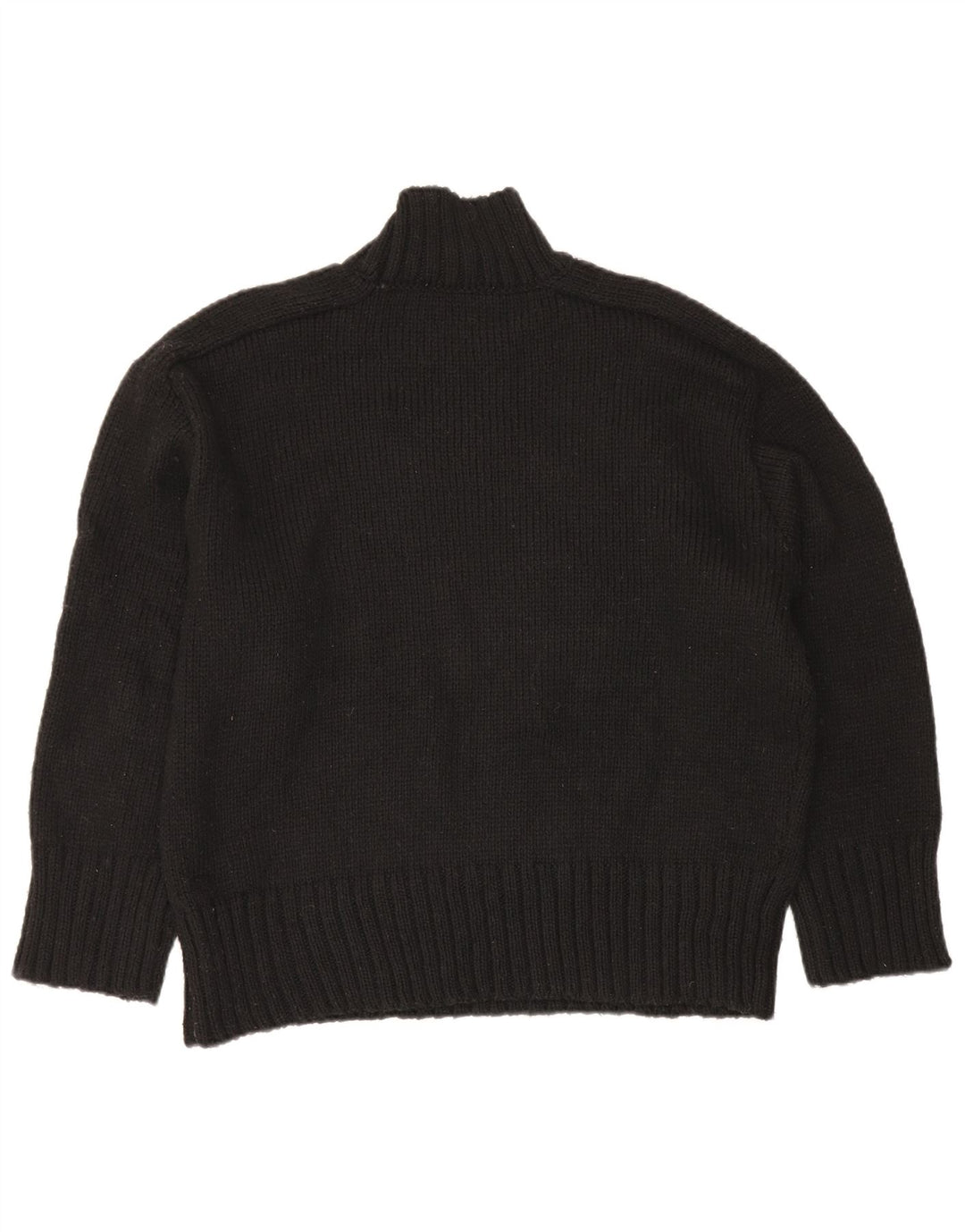 Damski sweter oversize z golfem Zara UK 16, duży, czarny