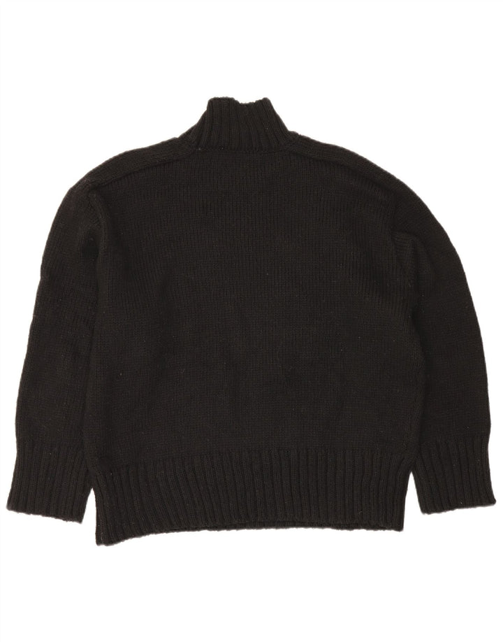 Damski sweter oversize z golfem Zara UK 16, duży, czarny