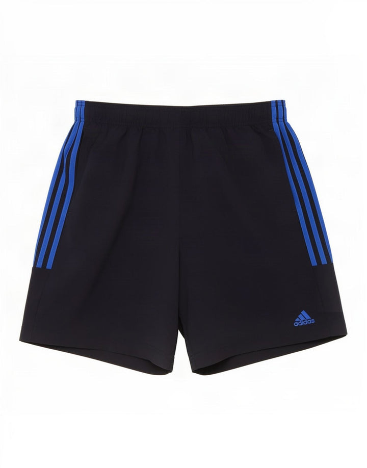 Męskie spodenki sportowe Adidas, duże, granatowe, poliestrowe