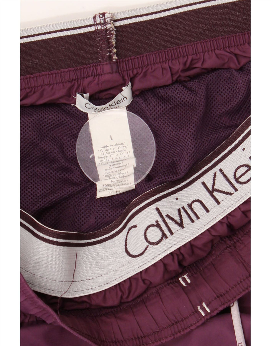 Męskie spodenki kąpielowe Calvin Klein, duże, fioletowe, nylonowe