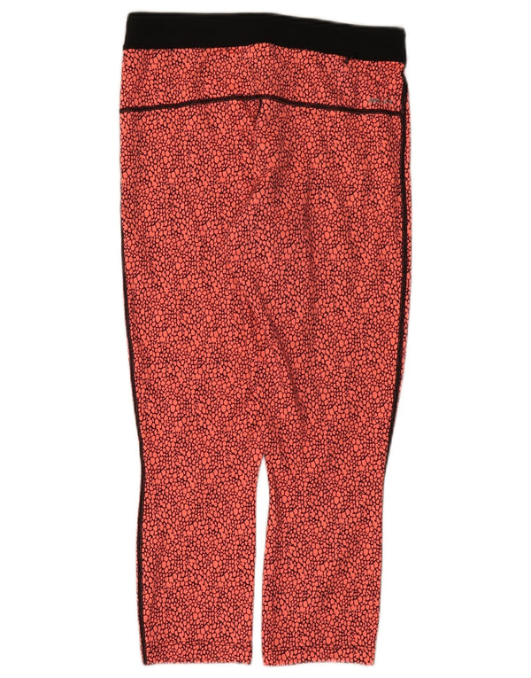 Damskie legginsy Nike Dri Fit UK 10, małe, czerwone, poliestrowe z nadrukiem zwierzęcym